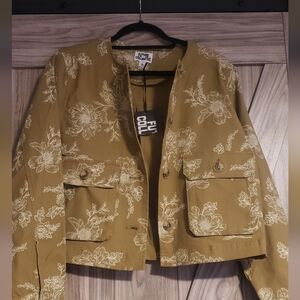 Floral Women's Jacket in Tan by Future Collective